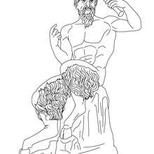 PAN Greek god of the wild coloring page