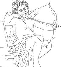 EROS the greek god of love coloring page