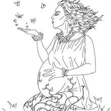 GAIA the Greek goddess of Earth coloring page