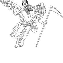 CHRONOS the greek titan god of time coloring page