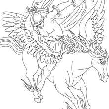 LEGEND OF PEGASUS AND BELLEROPHON coloring page