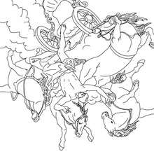 PHAETON AND THE CHARIOT OF THE SUN coloring page - Coloring page - COUNTRIES Coloring Pages - GREECE coloring pages - GREEK MYTHOLOGY coloring pages - GREEK MYTHS AND HEROES coloring pages