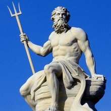 POSEIDON, Greek God of the seas puzzle for kids
