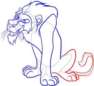 How to draw how to draw scar - Hellokids.com