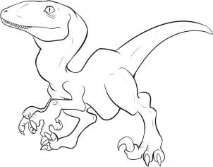 How to draw how to draw a raptor - Hellokids.com