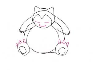 How to draw snorlax - Hellokids.com