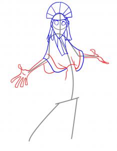 How to draw how to draw kuzco - Hellokids.com