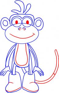 How to draw how to draw boots the monkey from dora the explorer ...