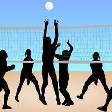 BEACH VOLLEYBALL sliding puzzle online puzzle
