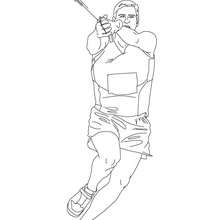 HAMMER THROW athletics coloring page