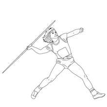 JAVELIN THROW athletics coloring page - Coloring page - SPORT coloring pages - ATHLETICS coloring pages for kids