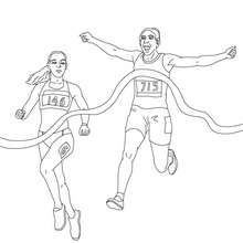 400M FINISHING LINE athletics coloring page