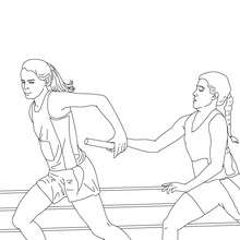 RELAY athletics coloring page