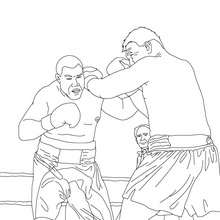 BOXING combat sport coloring page