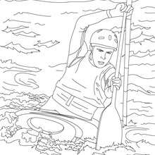 CANOE KAYAK  for kids coloring page