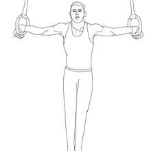 RINGS artistic gymnastics coloring page - Coloring page - SPORT coloring pages - GYMNASTICS coloring pages