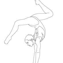 BALANCE BEAM artistic gymnastics coloring page - Coloring page - SPORT coloring pages - GYMNASTICS coloring pages