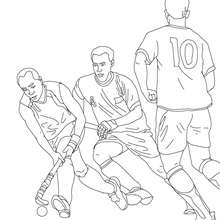 HOCKEY coloring page - Coloring page - SPORT coloring pages - SPORTS WITH BALLS coloring pages