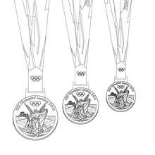 Olympic games MEDALS coloring page