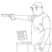SHOOTING coloring page - Coloring page - SPORT coloring pages - OTHER SPORTS coloring pages