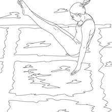 DIVING sport coloring page - Coloring page - SPORT coloring pages - SWIMMING coloring pages