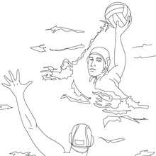 WATER POLO sport coloring page