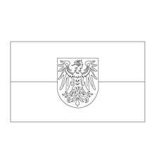 Flag of BRANDENBURG coloring page - Coloring page - COUNTRIES Coloring Pages - GERMANY coloring pages - GERMAN STATE FLAGS coloring pages