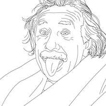 ALBERT EINSTEIN German scientist and Nobel laureate coloring page - Coloring page - COUNTRIES Coloring Pages - GERMANY coloring pages - FIGURES OF GERMAN HISTORY coloring pages