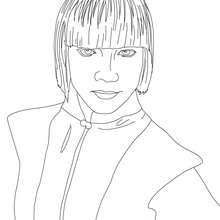 MIA German actress and singer coloring page