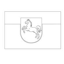Flag of LOWER SAXONY coloring page - Coloring page - COUNTRIES Coloring Pages - GERMANY coloring pages - GERMAN STATE FLAGS coloring pages