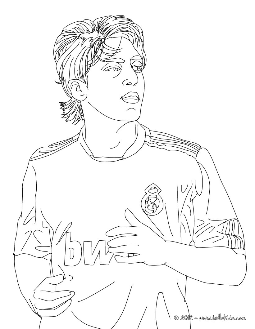 Mezut ozil german football player coloring pages - Hellokids.com