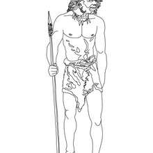 Cro-Magnon man coloring page - Coloring page - WORLD HISTORY coloring pages - PREHISTORY coloring pages - HOMO SAPIENS coloring pages