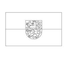 Flag of THURINGEN coloring page - Coloring page - COUNTRIES Coloring Pages - GERMANY coloring pages - GERMAN STATE FLAGS coloring pages