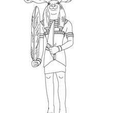KHNUM egyptian deity coloring page - Coloring page - COUNTRIES Coloring Pages - EGYPT coloring pages - GODS AND GODDESSES of Ancient Egypt coloring pages