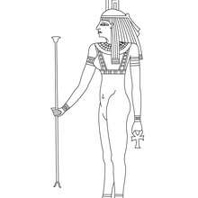 NEPHTHYS egyptian deity coloring page - Coloring page - COUNTRIES Coloring Pages - EGYPT coloring pages - GODS AND GODDESSES of Ancient Egypt coloring pages