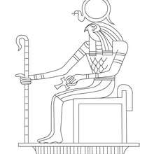 EGYPTIAN GOD RA coloring page - Coloring page - COUNTRIES Coloring Pages - EGYPT coloring pages - GODS AND GODDESSES of Ancient Egypt coloring pages