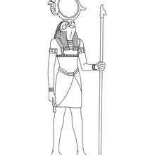 RE-HORAKHTY egyptian god free online coloring sheet - Coloring page - COUNTRIES Coloring Pages - EGYPT coloring pages - GODS AND GODDESSES of Ancient Egypt coloring pages