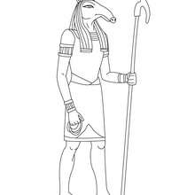 GOD SETH coloring page - Coloring page - COUNTRIES Coloring Pages - EGYPT coloring pages - GODS AND GODDESSES of Ancient Egypt coloring pages
