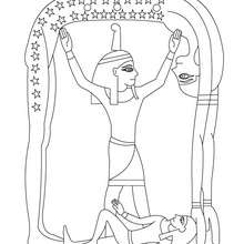 SHU egyptian deity free coloring page