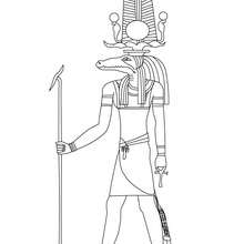 SOBEK god of Ancient Egypt coloring sheet - Coloring page - COUNTRIES Coloring Pages - EGYPT coloring pages - GODS AND GODDESSES of Ancient Egypt coloring pages