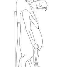 TAWERET  egyptian goddess  for kids coloring page