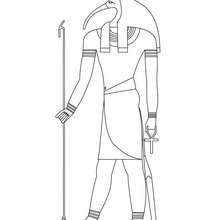 THOT god of Egypt to color online - Coloring page - COUNTRIES Coloring Pages - EGYPT coloring pages - GODS AND GODDESSES of Ancient Egypt coloring pages