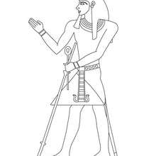 EGYPTIAN PHARAOH  for children coloring page