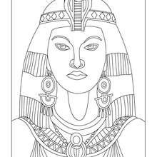 CLEOPATRA QUEEN OF EGYPT coloring page for kids - Coloring page - COUNTRIES Coloring Pages - EGYPT coloring pages - PHARAOH coloring pages