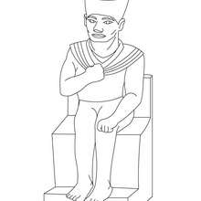PHARAOH KHUFU coloring page for children - Coloring page - COUNTRIES Coloring Pages - EGYPT coloring pages - PHARAOH coloring pages