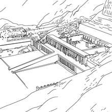 TEMPLE OF HATSHEPSUT to color in - Coloring page - COUNTRIES Coloring Pages - EGYPT coloring pages - MONUMENTS OF ANCIENT EGYPT coloring pages