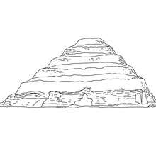 PYRAMID OF DJOSER coloring page for children - Coloring page - COUNTRIES Coloring Pages - EGYPT coloring pages - PYRAMIDS OF EGYPT coloring pages