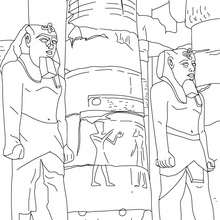 LUXOR TEMPLE ENTRANCE  online for kids coloring page