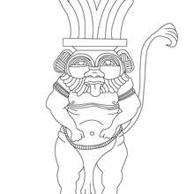 BES egyptian god coloring page - Coloring page - COUNTRIES Coloring Pages - EGYPT coloring pages - GODS AND GODDESSES of Ancient Egypt coloring pages
