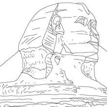 SPHINX OF GIZA coloring page - Coloring page - COUNTRIES Coloring Pages - EGYPT coloring pages - MONUMENTS OF ANCIENT EGYPT coloring pages